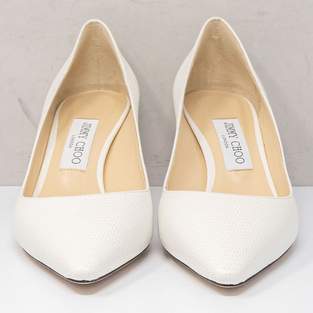 Jimmy Choo White Pointed Heels - Picture 6 of 10